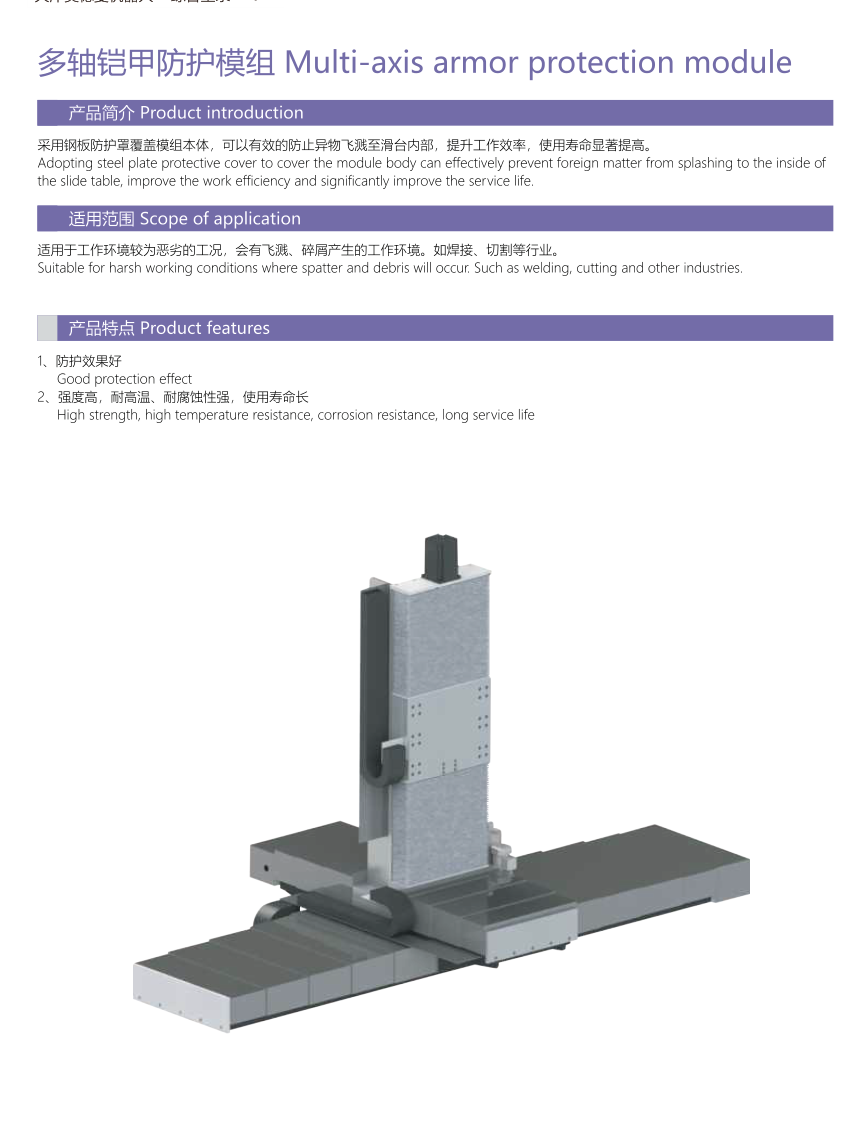 Multi-axis armour protection module
