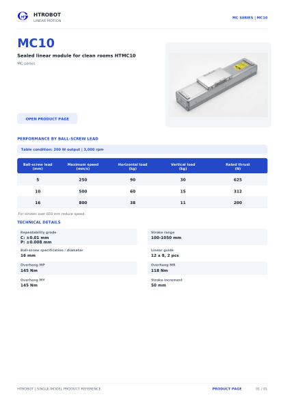 MC10 product sheet cover
